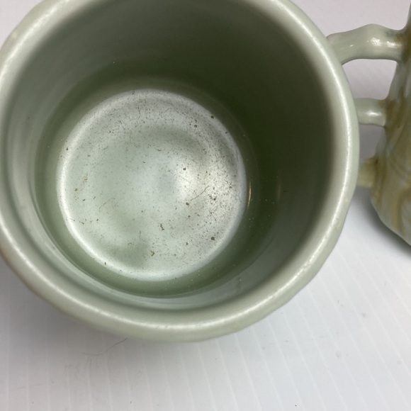 VINTAGE bamboo pattern mugs Ambassador Korea pair - Picture 2 of 4